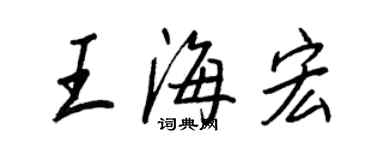 王正良王海宏行书个性签名怎么写