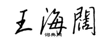 王正良王海阔行书个性签名怎么写