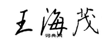 王正良王海茂行书个性签名怎么写