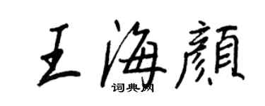王正良王海颜行书个性签名怎么写