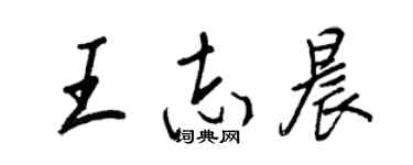 王正良王志晨行书个性签名怎么写