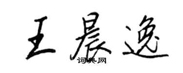 王正良王晨逸行书个性签名怎么写
