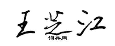 王正良王芝江行书个性签名怎么写