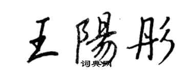 王正良王阳彤行书个性签名怎么写