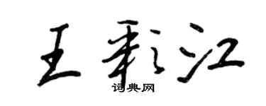 王正良王彩江行书个性签名怎么写