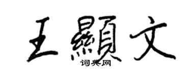 王正良王显文行书个性签名怎么写