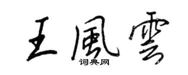 王正良王风云行书个性签名怎么写