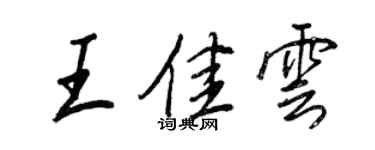 王正良王佳云行书个性签名怎么写