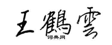 王正良王鹤云行书个性签名怎么写