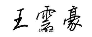 王正良王云豪行书个性签名怎么写
