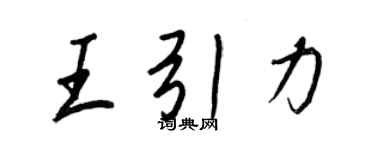 王正良王引力行书个性签名怎么写