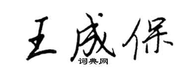 王正良王成保行书个性签名怎么写