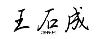 王正良王石成行书个性签名怎么写
