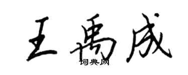 王正良王禹成行书个性签名怎么写