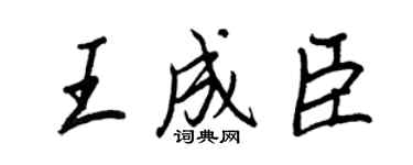 王正良王成臣行书个性签名怎么写