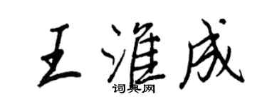 王正良王淮成行书个性签名怎么写