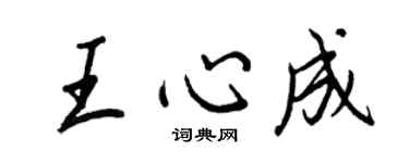 王正良王心成行书个性签名怎么写