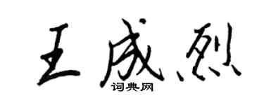 王正良王成烈行书个性签名怎么写