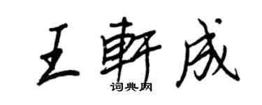王正良王轩成行书个性签名怎么写