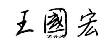 王正良王国宏行书个性签名怎么写