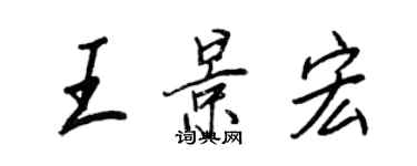 王正良王景宏行书个性签名怎么写