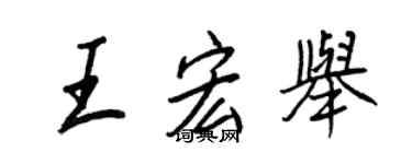 王正良王宏举行书个性签名怎么写