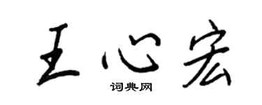 王正良王心宏行书个性签名怎么写
