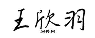 王正良王欣羽行书个性签名怎么写