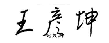王正良王彦坤行书个性签名怎么写