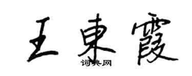 王正良王东霞行书个性签名怎么写