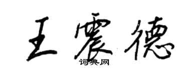 王正良王震德行书个性签名怎么写