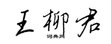 王正良王柳君行书个性签名怎么写