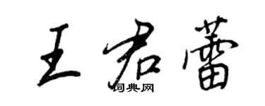王正良王君蕾行书个性签名怎么写