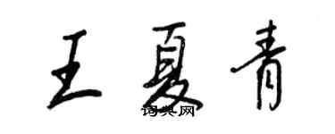 王正良王夏青行书个性签名怎么写