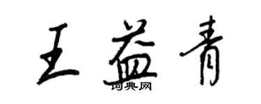王正良王益青行书个性签名怎么写