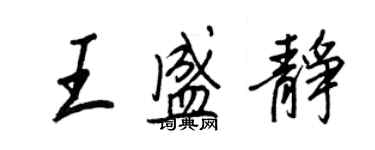 王正良王盛静行书个性签名怎么写