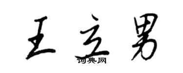王正良王立男行书个性签名怎么写