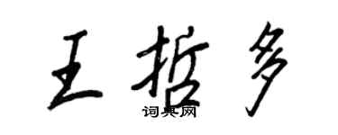 王正良王哲多行书个性签名怎么写