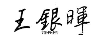 王正良王银晖行书个性签名怎么写