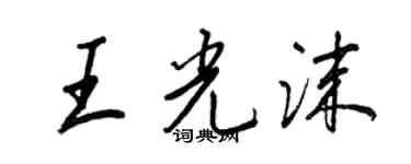 王正良王光沫行书个性签名怎么写