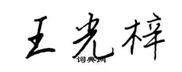 王正良王光梓行书个性签名怎么写