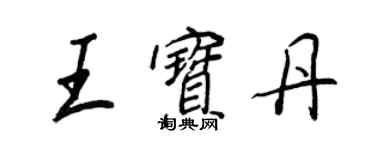 王正良王宝丹行书个性签名怎么写