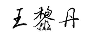 王正良王黎丹行书个性签名怎么写