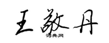 王正良王敬丹行书个性签名怎么写