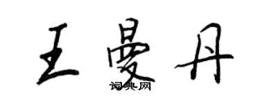 王正良王曼丹行书个性签名怎么写