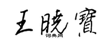 王正良王晓宝行书个性签名怎么写