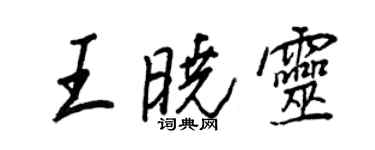 王正良王晓灵行书个性签名怎么写