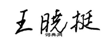 王正良王晓挺行书个性签名怎么写