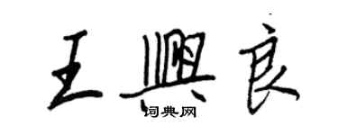 王正良王兴良行书个性签名怎么写