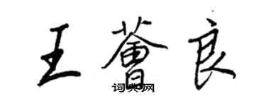 王正良王荟良行书个性签名怎么写